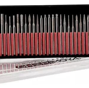 set de fresas podológicas diamantadas cherimoya – 30 unidades