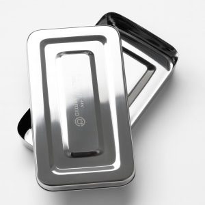 caja podológica de acero con tapa 20x10x4cm