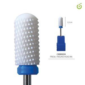 fresa cerámica podológica cherimoya grano medio (azul)