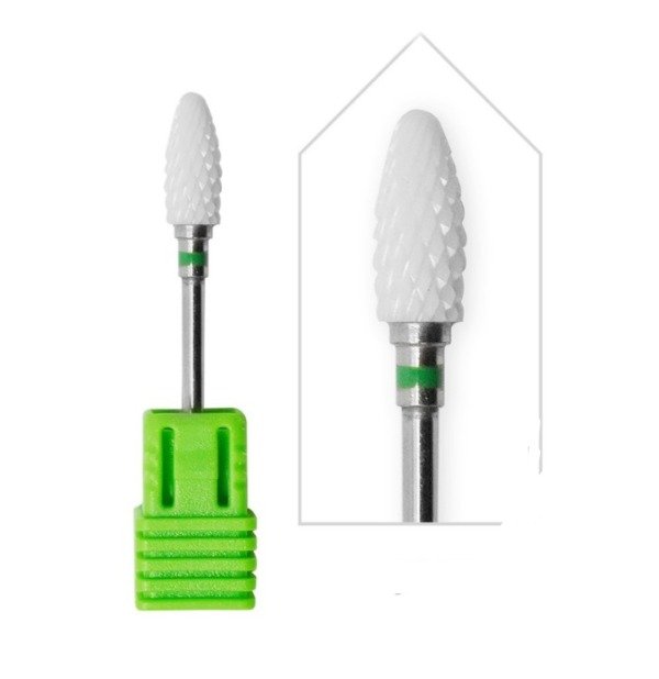 fresa de cerámica podológica cherimoya – grano grueso (anillo verde) fresa de cerámica podológica cherimoya – grano grueso (anillo verde)