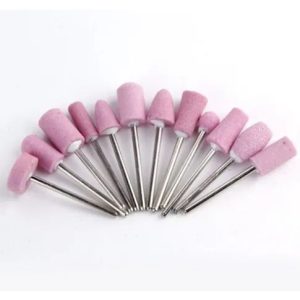 set de fresas de piedra rosa para micromotor (12 unidades)