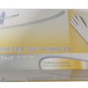 guantes de vinilo hygieína fine tact – caja de 100 unidades