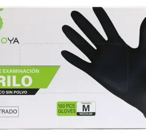 guantes de nitrilo negros cherimoya talla m– caja 100 unidades