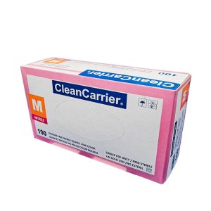 guantes de nitrilo cleancarrier rosados – talla m (100 unidades)