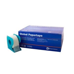 cinta microporosa global papertape con dispensador – color blanco